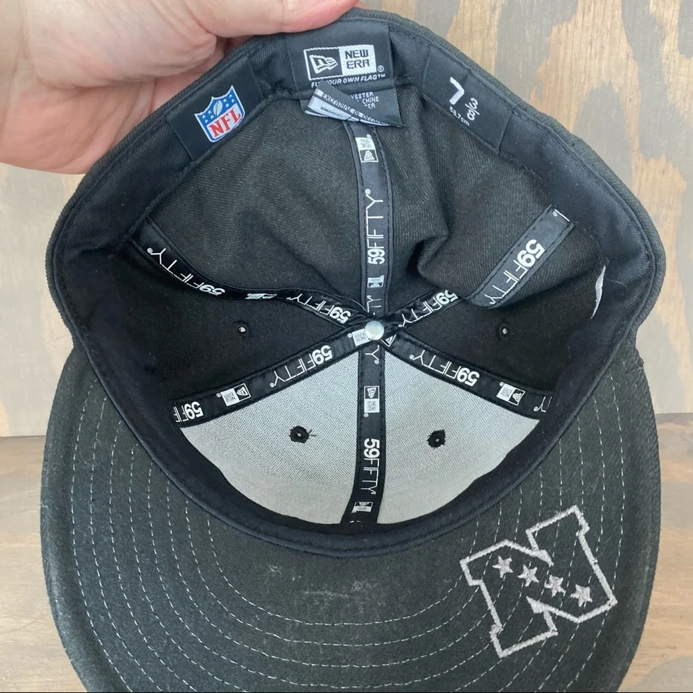 Atlanta Falcons New Era 59Fifty NFL Equipment Fitted Baseball Hat Cap Sz 7 3/8_5